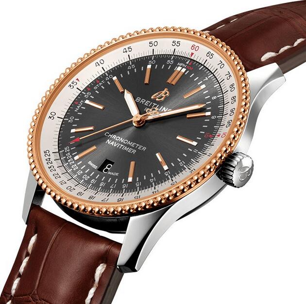 Swiss fake watches are delicate with leather straps.