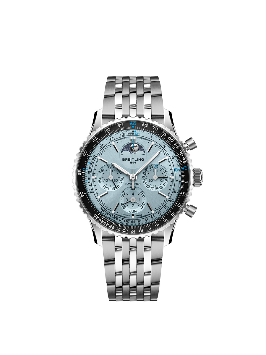 Top Quality Replica Breitling Unveils the Navitimer B19 Perpetual Calendar Chronograph with Ice-Blue Dial